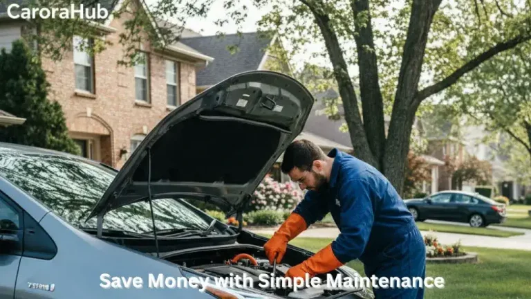 Technician maintaining Toyota Prius hybrid battery in driveway