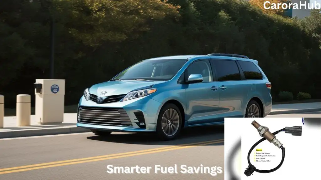 Toyota Sienna driving efficiently with eco meter concept on road.