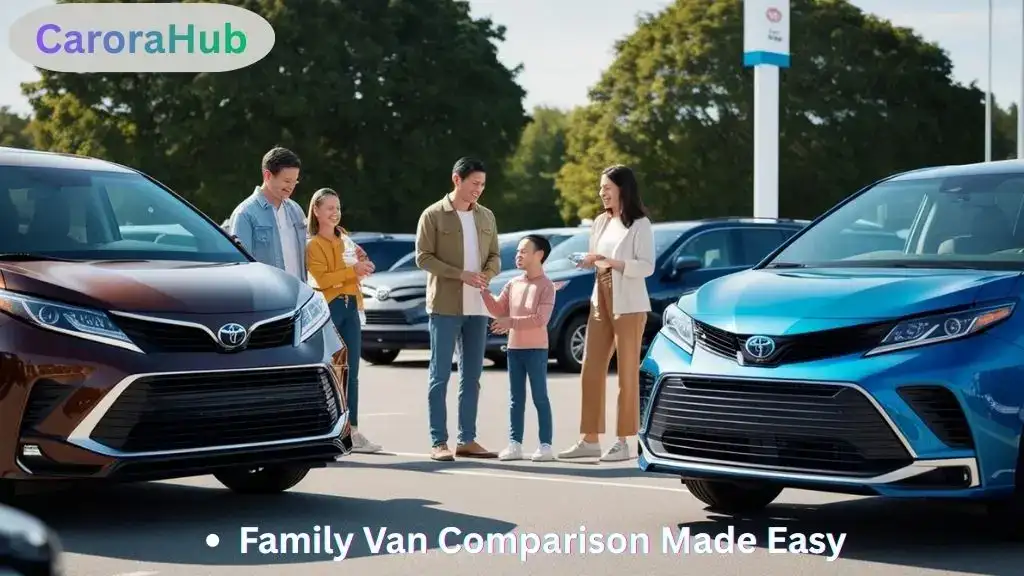 Toyota Sienna 2023 and 2024 side by side in dealership lot