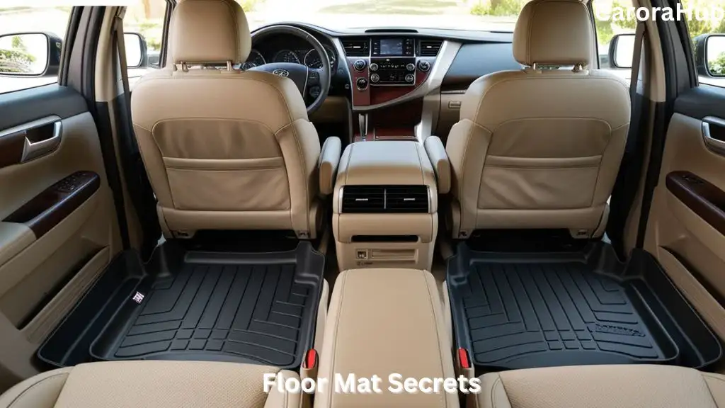 Side‑by‑side comparison of WeatherTech and Husky Liners in Toyota Sienna interior