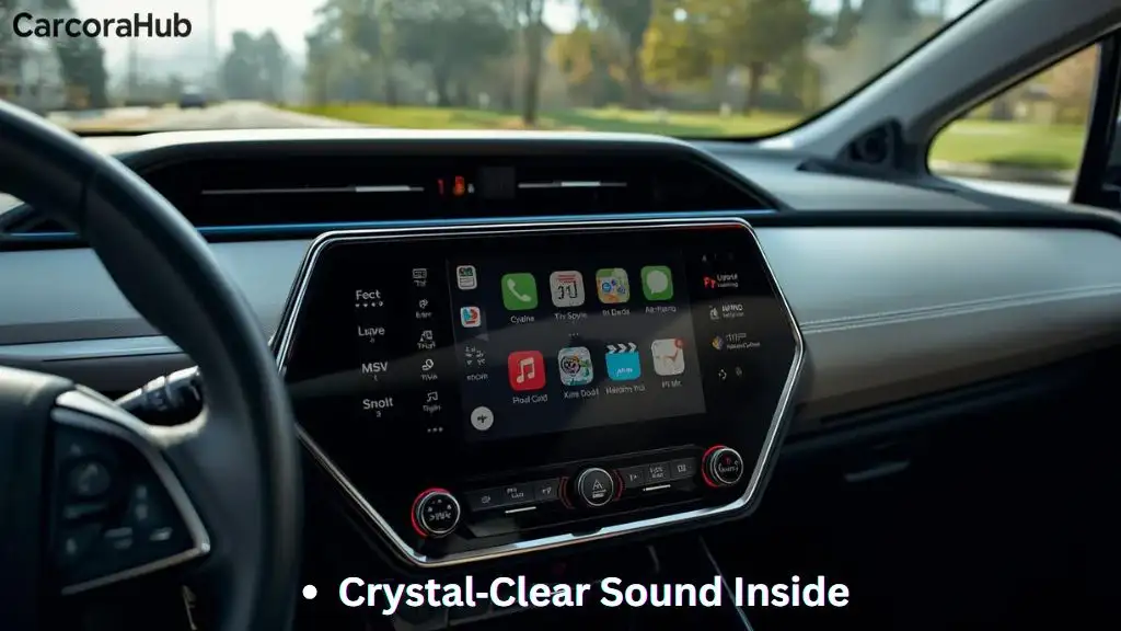 Upgraded touchscreen stereo installed in Toyota Prius dashboard