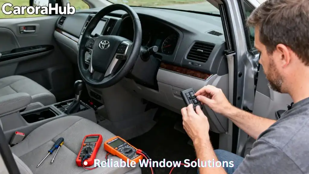 Toyota Sienna owner testing master power window switch