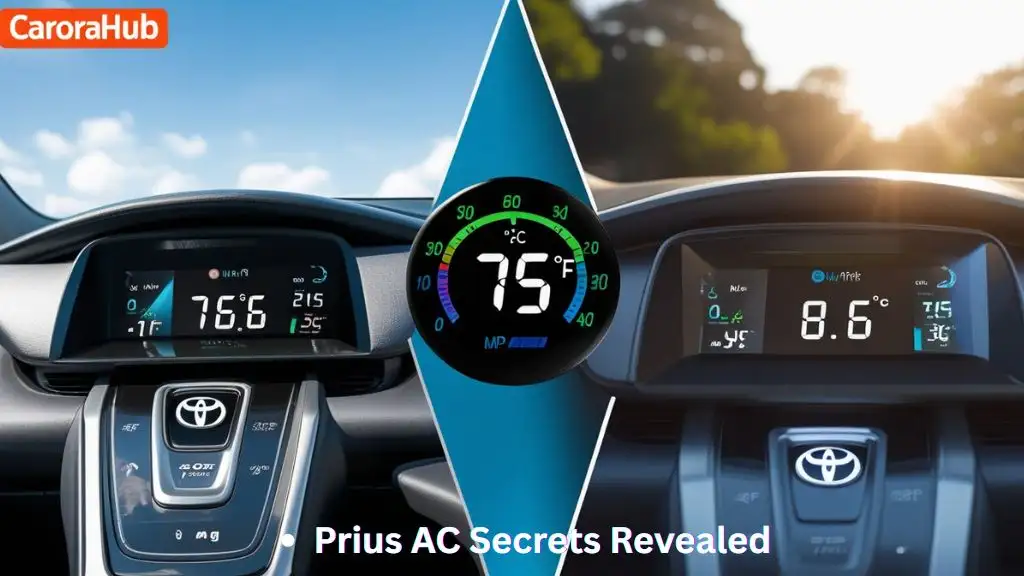 A comparison of Toyota Prius fuel economy with the air conditioning on and off, showing the typical impact on miles per gallon.