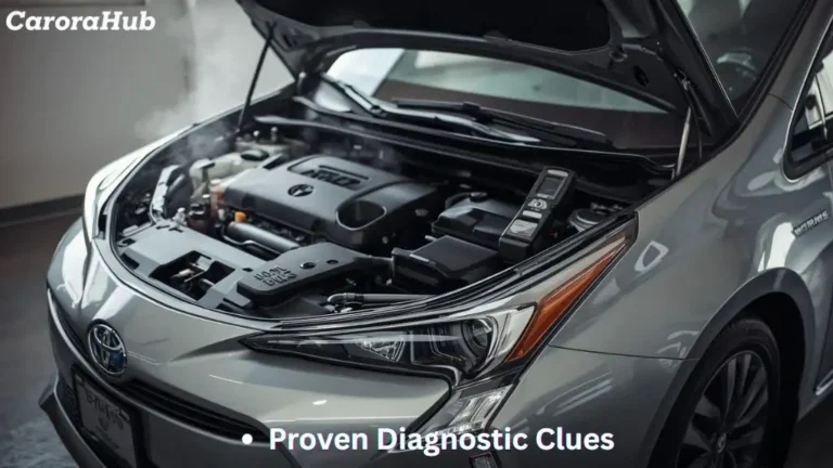 Toyota Prius Head Gasket Failure Symptoms Gen 3 showing open hood and cooling system warning signs