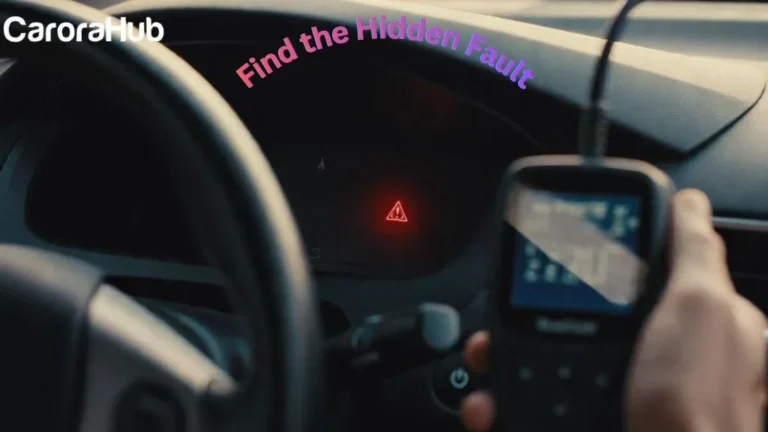 A driver performing a diagnostic reset on a Toyota Prius dashboard to clear the red triangle master warning light using an OBD2 tool.