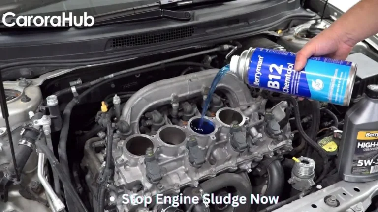 A technician performing a piston soak on a Toyota Prius engine to fix excessive oil consumption using specialized cleaning fluids.