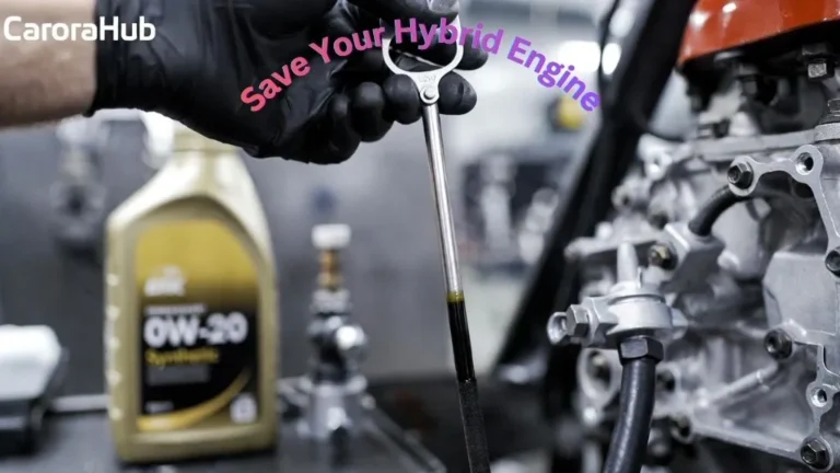 A Toyota Prius dipstick showing low oil levels, highlighting the common problem of excessive oil consumption in hybrid engines.