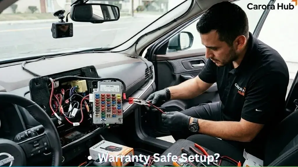 Does hardwiring a dash cam void my car warranty showing fuse box connection for dash cam hardwire kit