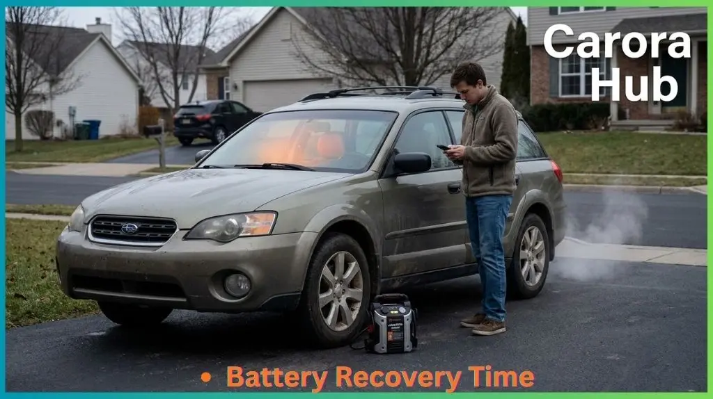 optimal engine run time after jump start showing car idling after battery boost