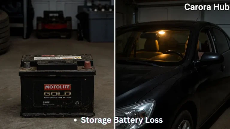 battery self discharge vs parasitic loss during storage showing idle battery vs connected car drain scenario