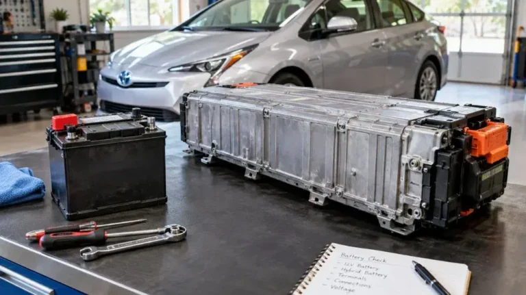 Toyota Prius owner comparing the 12V battery and hybrid battery systems.