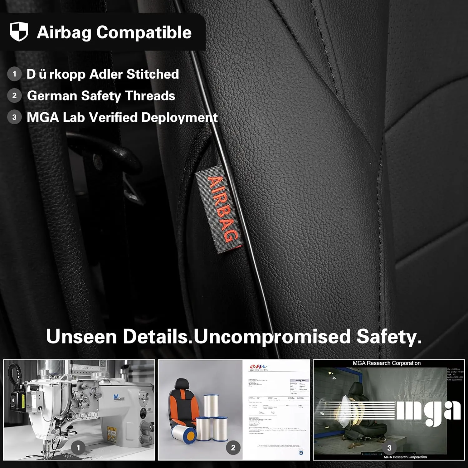 Damp fabric seat cover on Toyota 4Runner seat with water droplets