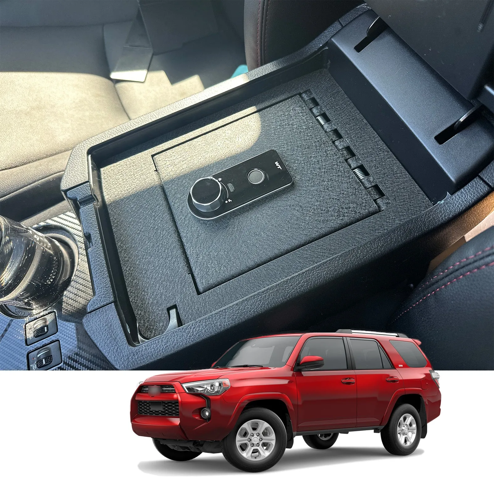 Measuring 4Runner console bin width before safe installation