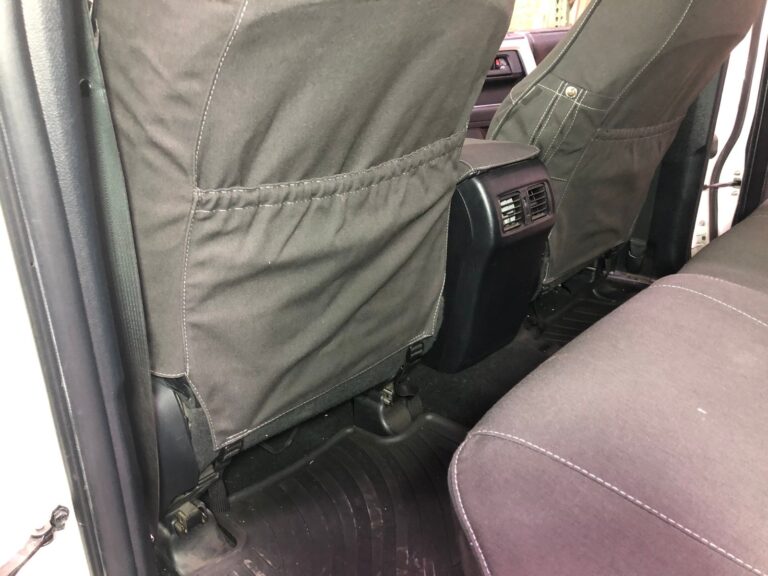 Toyota 4Runner seat with waterproof seat cover under natural light
