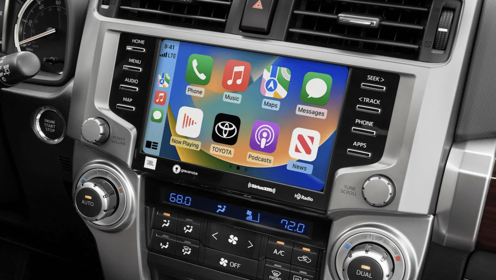 Toyota 4Runner touchscreen with CarPlay and Android Auto by model year